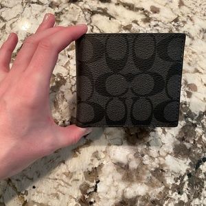 Black coach logo men’s wallet